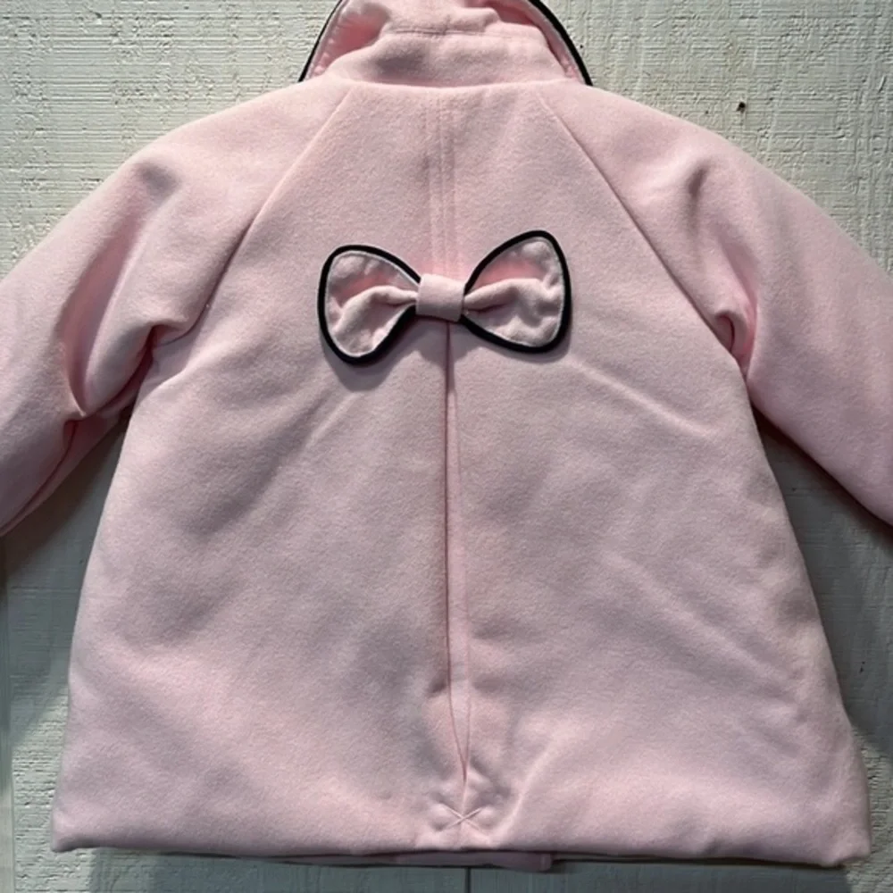 NWT Little Me Pink button up toddler pea coat‎ size 18 months